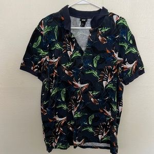 Mens polo floral shirt